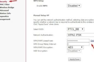 how to change ptcl WIFI password