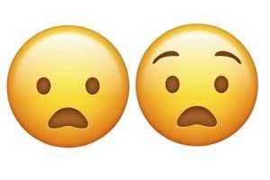 frowning emojis