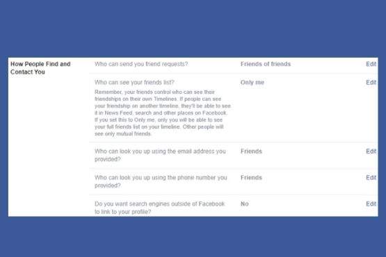 how to make facebook private for non friends