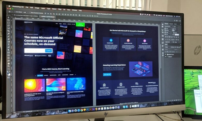 grey flat screen computer monitor
