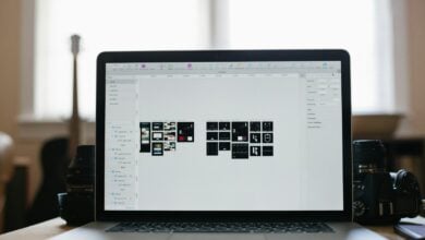 turned-on laptop computer