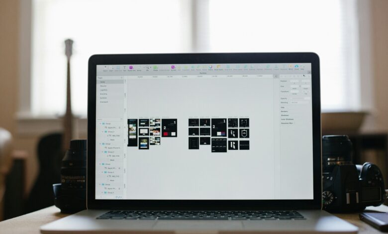 turned-on laptop computer