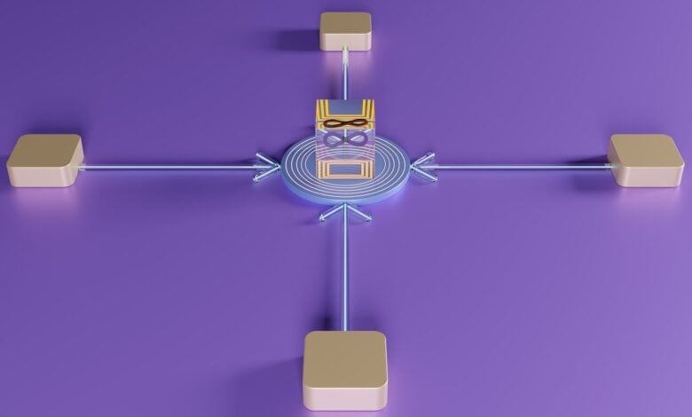 a robot with a light saber